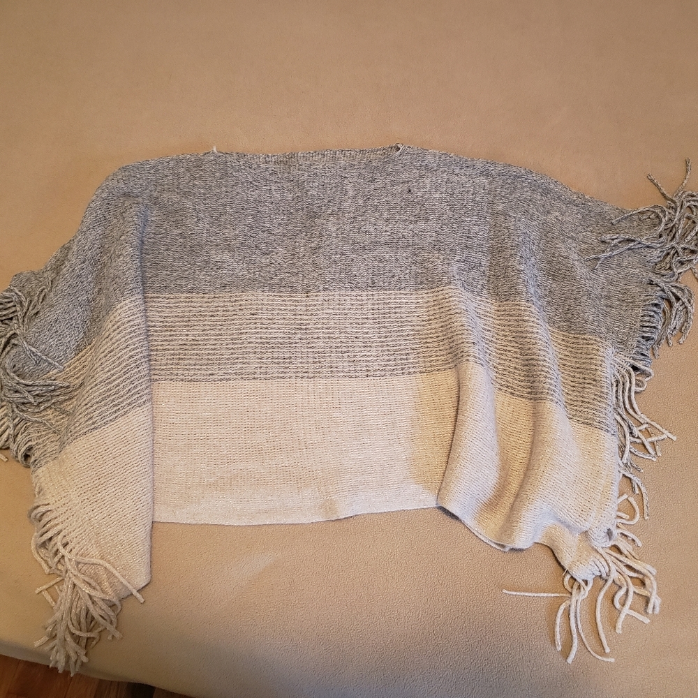 Knit poncho